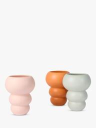 The Conran Shop Stacked Spheres Earthenware Vase, H18.5cm, Orange - thumbnail 4