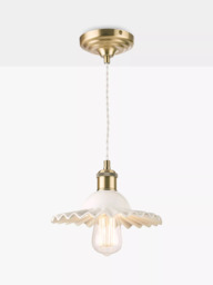 Laura Ashley Beca Ceramic Ceiling Light, Small, Gloss White - thumbnail 2