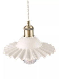 Laura Ashley Beca Ceramic Ceiling Light, Small, Gloss White - thumbnail 5