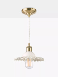Laura Ashley Beca Ceramic Ceiling Light, Small, Gloss White - thumbnail 3