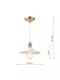Laura Ashley Beca Ceramic Ceiling Light, Small, Gloss White - thumbnail 6