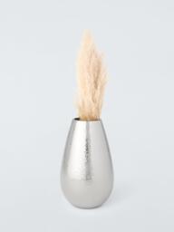 John Lewis Hammered Mirror Glass Vase, H20cm, Silver - thumbnail 2