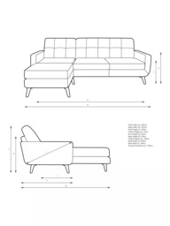 John Lewis Barbican LHF Chaise Leather Sofa, Light Leg - thumbnail 2