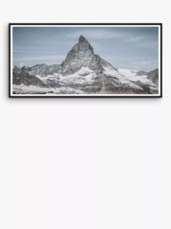 Brookpace Lascelles 'Matterhorn' Framed Print & Mount, 56 x 101.5cm, Blue/Grey