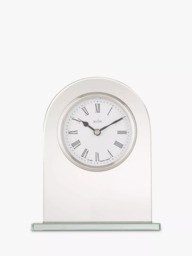 Acctim Ascott Glass Mantel Clock, Clear/Chrome, H17cm - thumbnail 2