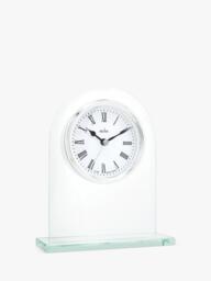 Acctim Ascott Glass Mantel Clock, Clear/Chrome, H17cm - thumbnail 3