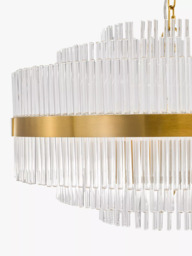 John Lewis Shiminista Large Chandelier Pendant Ceiling Light, Matte Brass - thumbnail 5