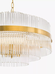 John Lewis Shiminista Large Chandelier Pendant Ceiling Light, Matte Brass - thumbnail 4