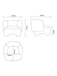 John Lewis Elephant Armchair, Green Boucle - thumbnail 6