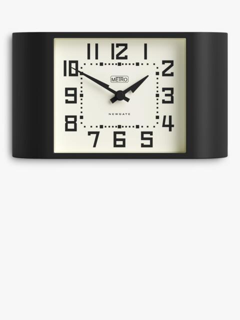 Newgate Clocks Mini Metro Analogue Mantel Clock, Black - image 1