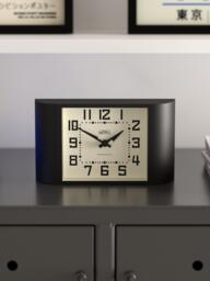 Newgate Clocks Mini Metro Analogue Mantel Clock, Black - thumbnail 3