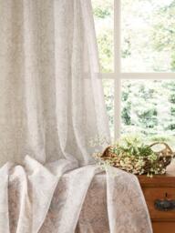 William Morris At Home Sunflower Slot Top Voile Panel, Natural - thumbnail 2