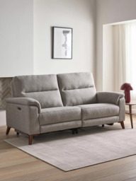John Lewis Slant Large 3 Seater Power Recliner Sofa, Grey Textured - thumbnail 2