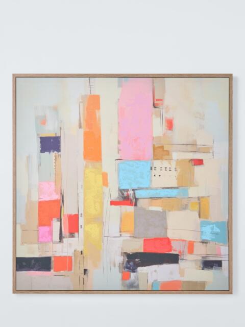 John Lewis Irena Orlov 'Urban City Collage' Embellished Framed Canvas Print, 82.8 x 82.8cm, Multi - image 1