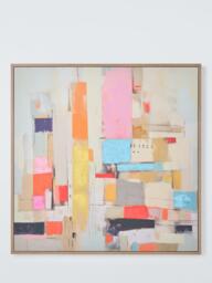John Lewis Irena Orlov 'Urban City Collage' Embellished Framed Canvas Print, 82.8 x 82.8cm, Multi - thumbnail 1