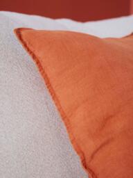 The Conran Shop Wallis Linen Cushion Cover, Brick - thumbnail 3