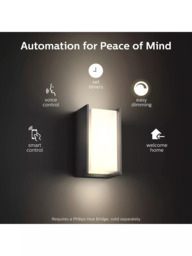 Philips Hue Turaco LED Smart Outdoor Wall Light, Black - thumbnail 5
