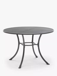 John Lewis Henley by KETTLER 6-Seater Round Garden Dining Table, Iron Grey - thumbnail 1