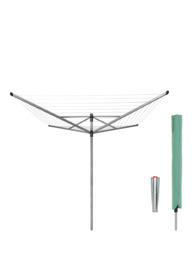 Brabantia Lift-O-Matic Rotary Clothes Outdoor Airer Washing Line, with Soil Spear and Cover, 60m - thumbnail 1