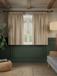 John Lewis Rustic Basketweave Pair Blackout Lined Pencil Pleat Curtains - thumbnail 5