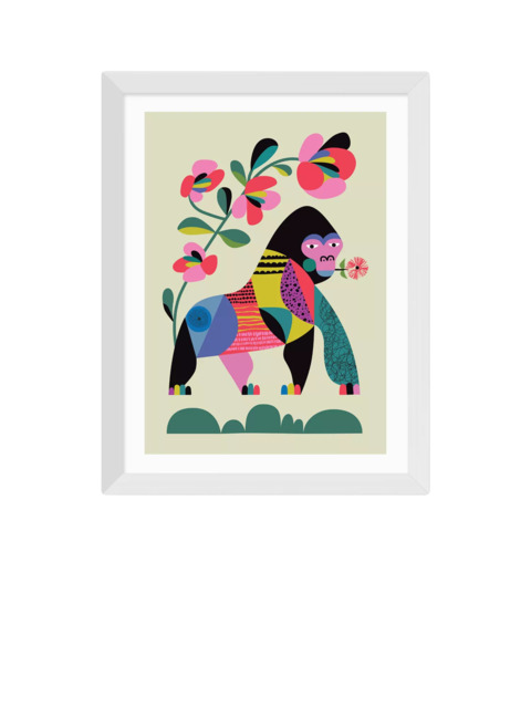 EAST END PRINTS Rachel Lee 'Gorilla' Framed Print