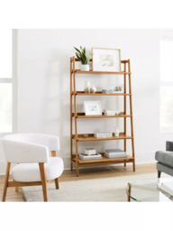 west elm Mid-Century Wide Wood Bookcase, Acorn - thumbnail 2