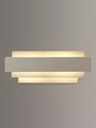 John Lewis Mezze Large Metal Wall Light, White - thumbnail 1