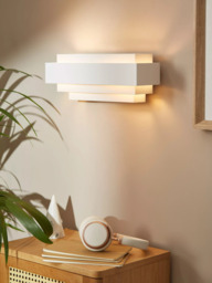 John Lewis Mezze Large Metal Wall Light, White - thumbnail 2