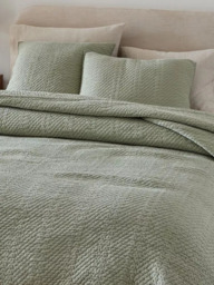 west elm Reflections Cotton Matelasse Bedspread, Super King - thumbnail 1