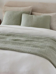 west elm Reflections Cotton Matelasse Bedspread, Super King - thumbnail 2
