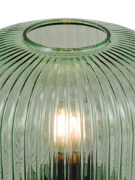 Där Demarius Ribbed Glass Table Lamp, Amber - thumbnail 3