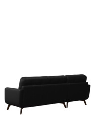 John Lewis Barbican LHF Chaise Leather Sofa, Dark Leg - thumbnail 4