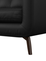 John Lewis Barbican LHF Chaise Leather Sofa, Dark Leg - thumbnail 6