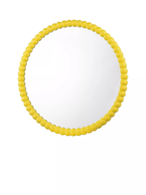 Där Ruan Bobbin Round Wood Frame Wall Mirror, 70cm - image 1