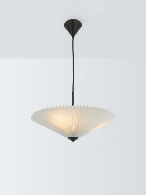 John Lewis Pleated Fan Pendant Ceiling Light, White - image 1