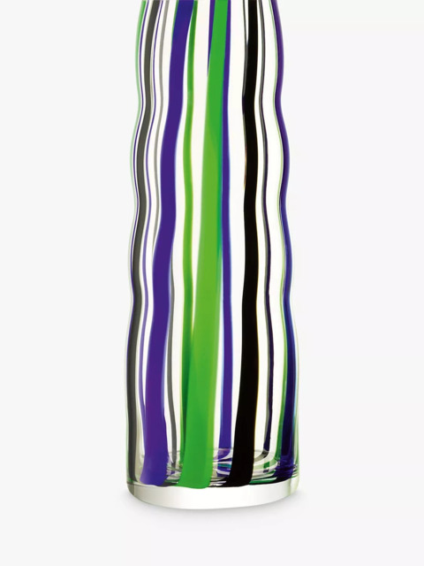 LSA International Folk Tall Glass Vase, H42cm, Green/Purple - image 1