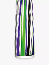 LSA International Folk Tall Glass Vase, H42cm, Green/Purple - thumbnail 1