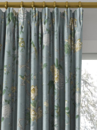 GP & J Baker Oriental Bird Made to Measure Curtains or Roman Blind, Soft Blue - thumbnail 2
