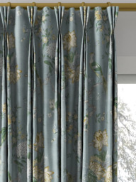 GP & J Baker Oriental Bird Made to Measure Curtains or Roman Blind, Soft Blue - thumbnail 6