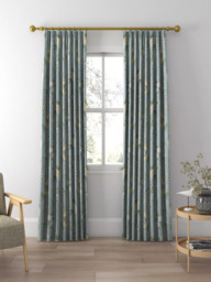 GP & J Baker Oriental Bird Made to Measure Curtains or Roman Blind, Soft Blue - thumbnail 3
