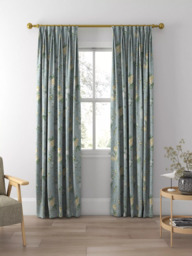 GP & J Baker Oriental Bird Made to Measure Curtains or Roman Blind, Soft Blue - thumbnail 5