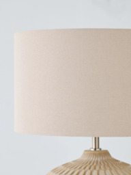 John Lewis Textured Ceramic Table Lamp, White Wash - thumbnail 4
