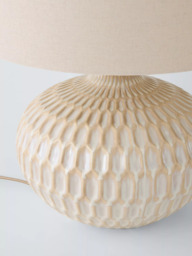 John Lewis Textured Ceramic Table Lamp, White Wash - thumbnail 5