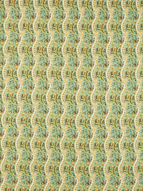 Morris & Co. Ben Pentreath Daffodil Made to Measure Curtains or Roman Blind, Cove Blue/Chocolate - image 1