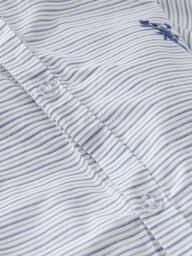 John Lewis Stanton Pure Cotton Embroidered Percale Duvet Cover Set, Blue - thumbnail 4
