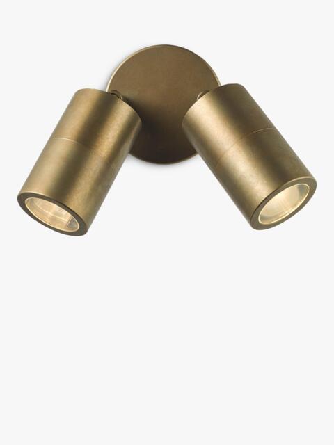 Där Ortega Double Arm Outdoor Wall Light, Antique Brass - image 1