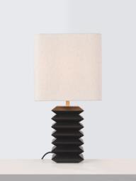 John Lewis Farenwood Table Lamp, Black - thumbnail 1