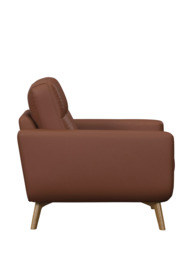 John Lewis Barbican Leather Armchair, Light Leg - thumbnail 3