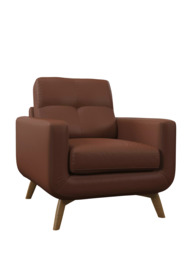 John Lewis Barbican Leather Armchair, Light Leg - thumbnail 1