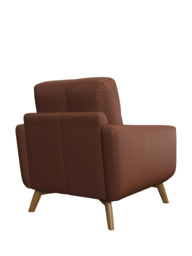 John Lewis Barbican Leather Armchair, Light Leg - thumbnail 4